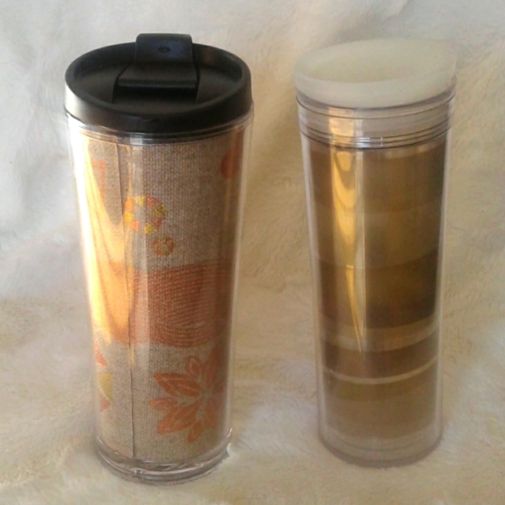 Starbucks tumblers plastic mugs/cups selling as a pair